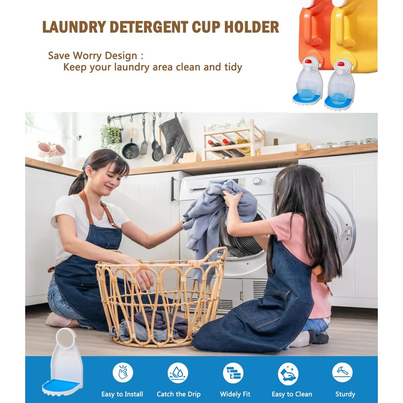 WEYICHUANG Laundry Detergent Drip Catcher, Laundry Detergent Cup Holder,Fabric Softener