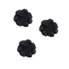 3 Pack Black Crochet Bun Covers, Elastic Hair Ties for
