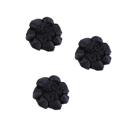 3 Pack Black Crochet Bun Covers, Elastic Hair Ties for Ponytails