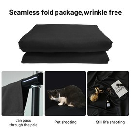 DUYIKJ Black Backdrop Background,10 X 20 FT Large Photography Backdrop Photo Background Screen for Photography Photo Booth Backdrops for Photoshoot Background Screen Parties Curtain