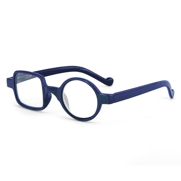 kodilin Runde quadratische Lesebrille Männer Lesebrille Frauen, Anti Hellblau für