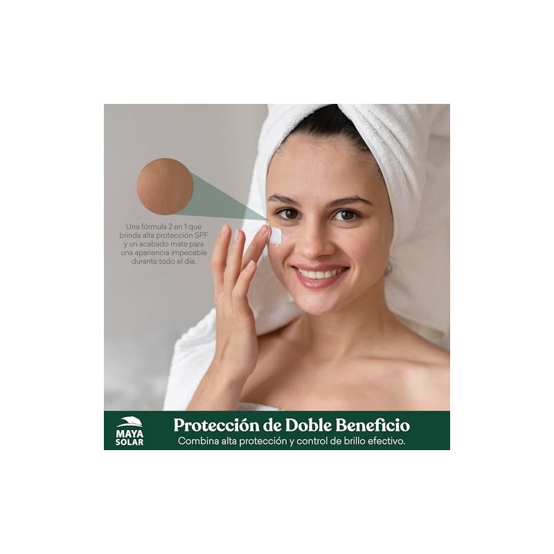 MAYA SOLAR Protector Solar Facial Control De Brillo FPS 50+