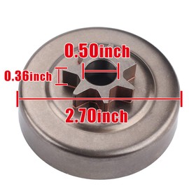POEMQ 325" 7T Clutch Cover Drum Sprocket for STIHL 017 018 021 023 025 MS170 MS180 MS210 MS230 MS250 Chainsaw with Needle Bearing