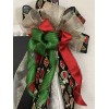 Handmade Large Christmas Wreath Bows, handmade Velvet Ribbon for mailbox