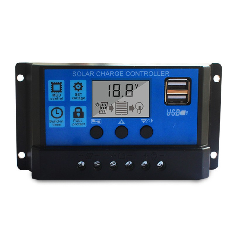 30A Solar Charge Controller 12V/24V Automatic Identification LED Display PWM