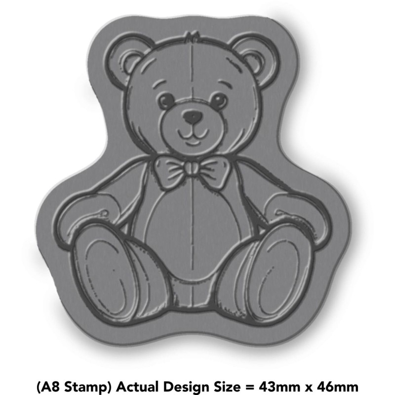 'Teddy Bear' Rubber Stamp - Unmounted Design for Crafting &
