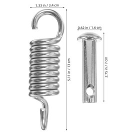 Garneck Heavy Duty Swing Hangers Hooks with Extension Springs Silver Hangers for Hammock Chairs Punching Bags Porch Swings Versatile Suspension Kit