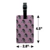 Pretty Poodles Dogs Pattern Rectangle Leather Luggage Card Carry-On ID