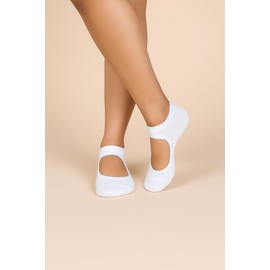 Yash Gallery Yoga Socks for Women Non Slip Barre Socks with Grips/Straps || Sticky Gripper Exercise Fitness Sock for Yoga, Pilates, Ballet, Dance, Workout, Home, Casual, Pack of 6 (Black, Grey, White)