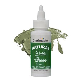 Plant‑Based Natural Liqua-Gel Food Coloring by Chefmaster, No Artificial Dyes, Gel Color for Icing, Frosting, Fondant, & Decorating, Quality Crafted in California USA (Dark Green)