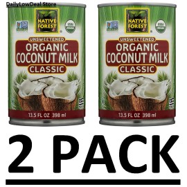 Native Forest 2 PACK - Native Forest Organic Coconut Milk Classic Unsweetened 13.5 oz SEALED!!