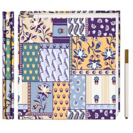 Vienrose Photo Album Self Adhesive Scrapbook for 4x6 5x7 8x10 Photos, Baby Album Gift, Linen Cover with Vintage Floral Patchwork Design