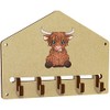 Azeeda 'Highland Cow' Wall Mounted Key Hooks/Holder (WH00065356)