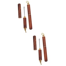 FOMIYES 4pcs Practical Earwax Removal Gadgets Safe Sandalwood Ear Cleaning Spoons Portable Ear Cleaning Tools