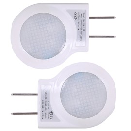 Omeet Portable Plug-in 0.7W Travel LED Night Light - 2 Pack of White