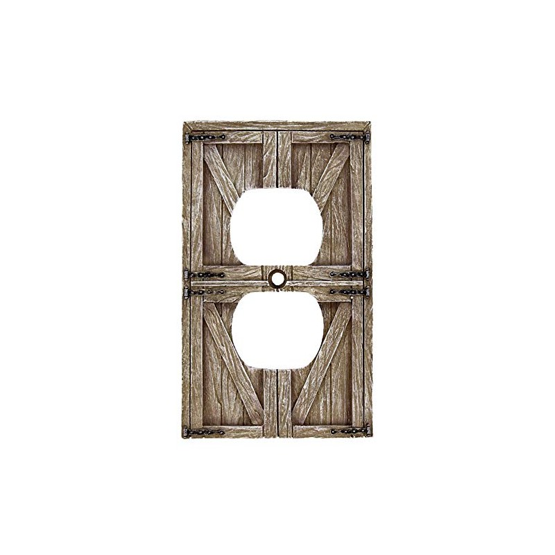 Top Brass Rustic Farmhouse Barndoor Electrical Cover Wall Plate -