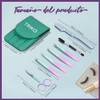 Triko Set 7 Pinzas para Cejas, Kit Profesional Acero Inoxidable,