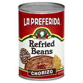 La Preferida Refried Beans, Chorizo, 16 oz (Pack - 12)