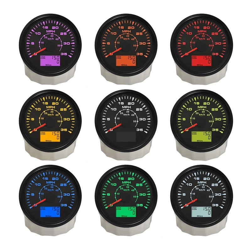 ELING ATV Car Boat GPS Speedometer Velometer 0-35MPH 0-55KM/H Odometer