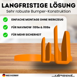 ULROAD Edge Protection for Segway Navimow Robotic Lawnmower i105e & i108e Bumper Tuning Protection Lawn Mower Robot Accessories Edge Protection Bumper