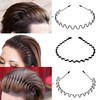 Pack of 3 Metal Hair Bands, Hair Bands Men Women,