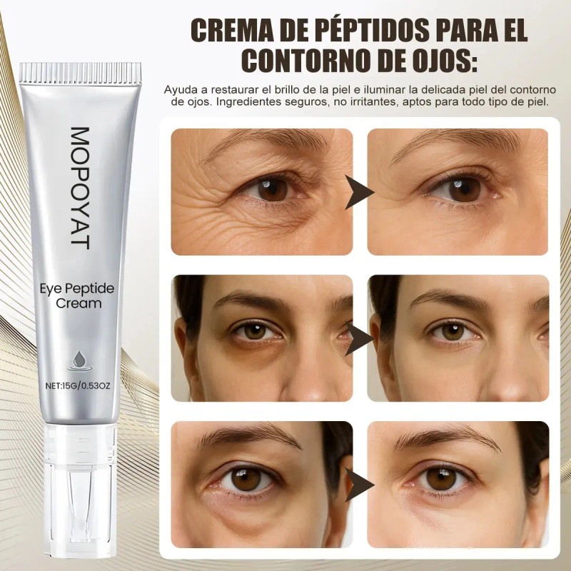 Crema Ojos Mopoyat Ácido Hialurónico Hidrata Contorno Reduce Ojeras 2pcs