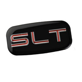 1x SLT Cab Emblem 3D Badge Nameplate Letter Logo Roof Pillar Replacement for 02-07 Yukon Suburban Sierra 03 06 (Chrome/Red)