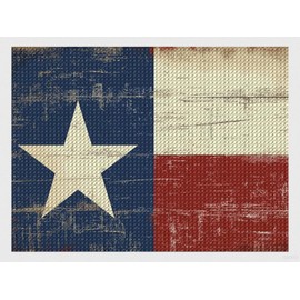 YEEIFFD Retro Texas Flag Diamond Painting Art Kits for Adults Diamond Painting Diamond Art Kits 5D Diamond Painting Art Kits for Home Wall Decor 12x16inch