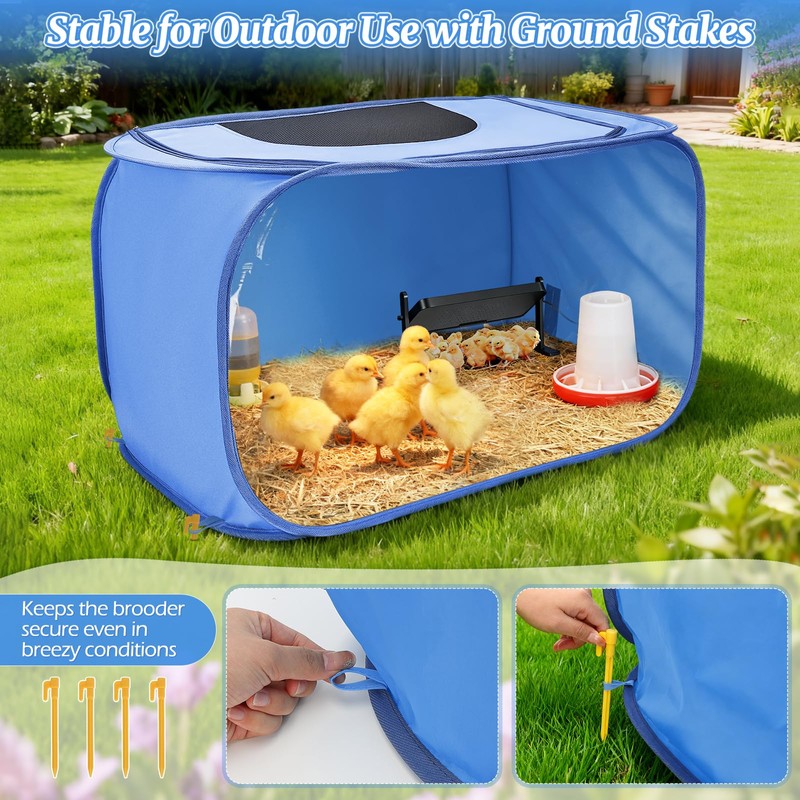 YIBOBO Chicken Brooder Box for Chicks, Pop Up Chick Brooder