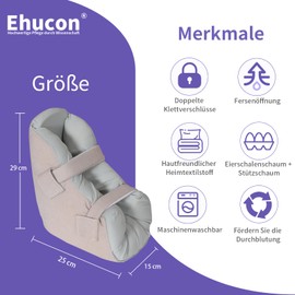 Ehucon Heel Protector, Pressure Point Cushion, Foot Cushion for Bedridden Patients, Ankle Cushion, Heel Protector for Heel Pain (Quantity: 1 Piece)