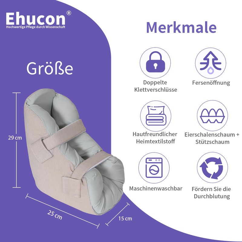 Ehucon Heel Protector, Pressure Point Cushion, Foot Cushion for Bedridden