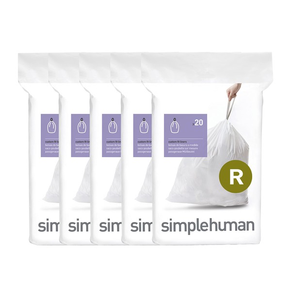 simplehuman Code R Custom Fit Drawstring Trash Bags in Dispenser