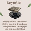 SereneDrains Shower Drain Gasket Plastic Threaded Fitting Seal Adapter for
