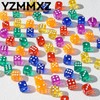 Pack of 30 colourful dice (6 colours), 16 mm colourful