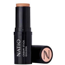 Natio Cream Stick Highlighter 7.5 g, Golden - Cream Highlighter Multi Stick - Non-Sticky & Buildable Coverage - Champagne Colour, Dewy Highlighter- Vegan Friendly & Made in Australia
