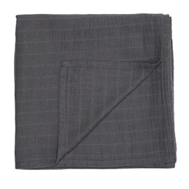 Huxie Swaddle Blanket - Organic Cotton - Swaddles for Newborns - Newborn Swaddle - Muslin Swaddle Blankets - 100% Cotton Blanket, 47" x 47" Swaddle (Soft Grey)