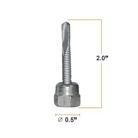 Everflow Sammys 8031925-50 DST 2.0 1/2 Inch Vertical Threaded Rod Anchor Designed Structure, Steel with Electro-Zinc, Corrosion Resistance, 1/4-14 x 2 Inch Screw Length (Pack of 50), 50 Piece