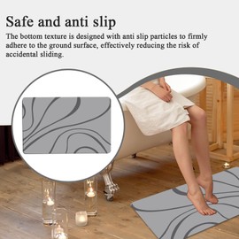 Bath Mat,Non Slip Shower Mat Bathroom Rugs - Quick Dry Absorbent Washable Soft Bathmat, Shower Accessories for Tub Kitchen Home Decor Apartment Entryway Dorm