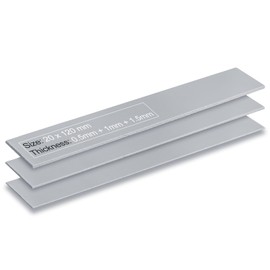 3 Pack 13W/m.k Thermal Pads, 120 x 20mm 0.5mm 1mm 1.5mm Highly Efficient Thermal Conductivity Silicone Cooling Pads for Laptop Heatsink CPU GPU SSD IC LED Cooler