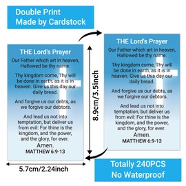 240pcs Gospel Tracts Plan of Salvation Cards Pocket Holy Prayer Cards Bible Tracts Inspirational Mini Bibles Christian Tracts for Evangelism Church Gifts (The Lord’s Prayer, 3.5 x 2.24 In)
