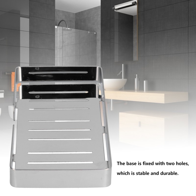 Soap Dish Shelf 304 Stainless Steel Bathroom Hollow Self Draining