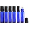 Cobalt Blue Glass Roll-On Bottles with Stainless Steel Roller Balls