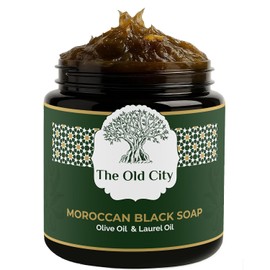 Moroccan Black Beldi Soap – Olive Oil & Laurel – Traditional Hammam Cleanser – Detoxifying & Moisturising – Vegan, Natural, Whole Body Use (250 ml, Laurel)