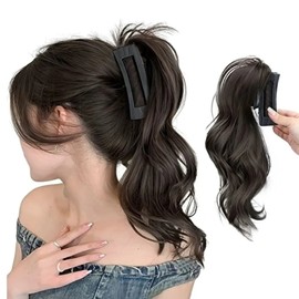 Wave Square Clamp Wig SD-240526 (KYR-WECD2EE) Dark Brown ONE / 물결 웨이브 스퀘어집게 가발 SD-240526 (KYR-WECD2EE) 흑갈색ONE