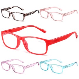 Gaoye Reading Glasses Blue Light Blocking, Spring Hinge Readers for Women Anti Glare Filter Lightweight Eyeglasses (-Pack Mix Color , .)
