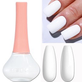 ASMAYSA White Nail Polish Quick Dry, Air Dry Regular White Nail Polish Gel, White Fingernail Polish for Women & Girls, Long Lasting White Toe Nail Polish, White Polish for French Tip, 12ML