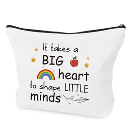 Thank You Teacher Gifts for Women,Best End of Year Teacher Gifts for Teachers Women Female Leaving Appreciation Retirement Christmas Xmas Special Birthday Makeup Bag Presents for Teachers Gift Ideas