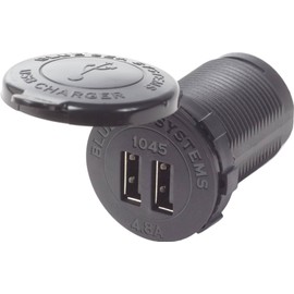 Blue Sea 1045 12/24V Dual Usb Charger 1 1/8" Hole Mount (Part #1045 By Blue Sea Systems)