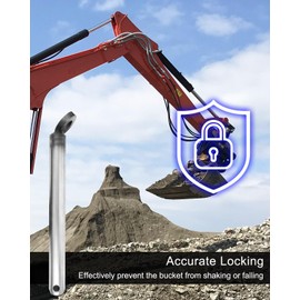 HUQUZN Quick Attach Bucket Locking Pin Fit for Kubota KX040 KX033 KX121 KX71 KX91 U35 Excavators with The K7870 Quick Attach Mount Replace 70000-00220, Silver