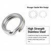 OUGOTHZ 200Pcs Fishing Split Rings, Stainless Steel Lure Connector Rings